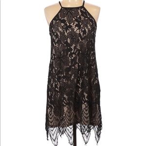 Love, Fire Black Halter Dress